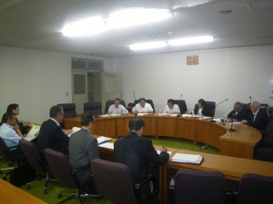 福島県議会民主・県民連合議員会での様子